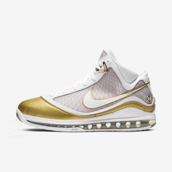 Nike LeBron 7 QS - Férfi Utcai Cipő - Fehér/Metal Arany/Fehér